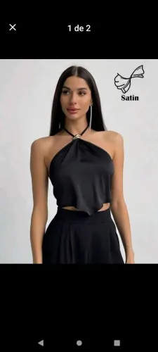 Blusa amarração detalhe dourado