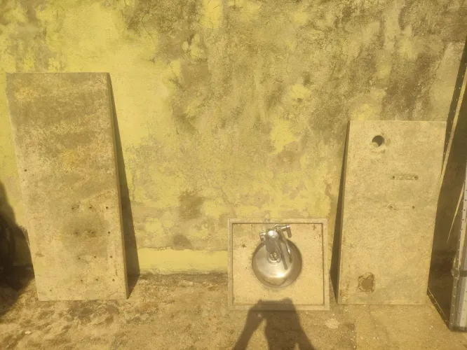 Bancadas de granito com pia