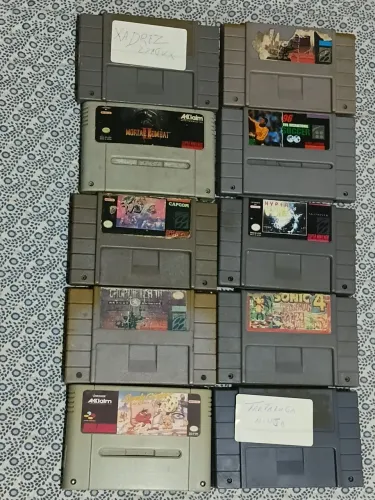 Lote de Jogos de super nintendo