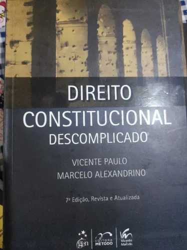 Livros Direito Constitucional Descomplicado + caderno de questões ideal pra concurso