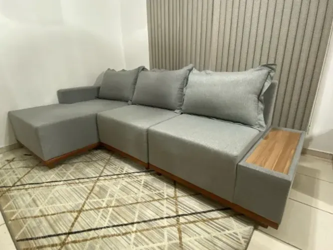 Receba amanhã, produto em estoque! Estofado Living Chaise Suiça 3078 2,88cm Molas Ensacada