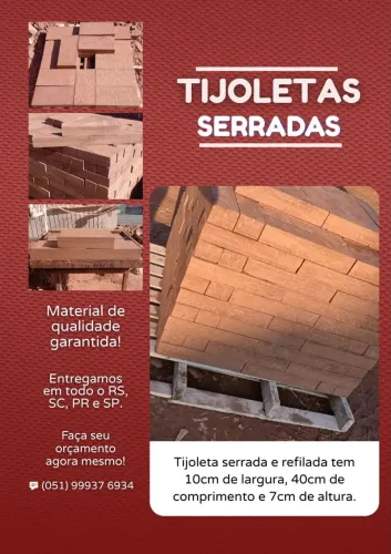 Tijoleta serrada pra parede a vista
