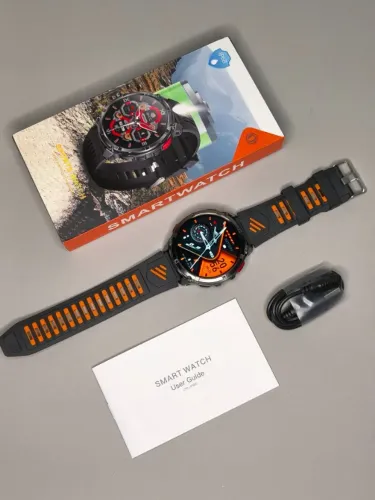 Relógio Smartwatch Á Prova D'água Amoled Bussola Lanterna Monitor Cardíaco Esportivo