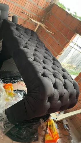 Maca de estética aveludada na cor preta 