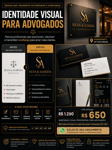 Identidade Visual para Advogados | Logo Profissional Jurídica