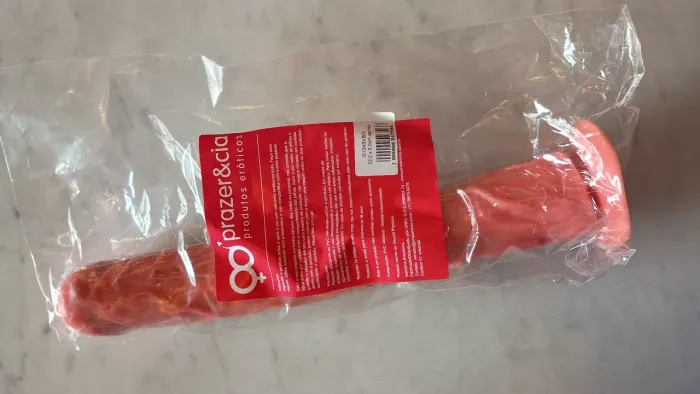 Garanhão Prótese Realística com Veias e Glande Salientes Bege 32 x 5 cm Prazer e Cia