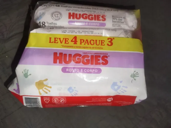 Lenços umedecidos, pack c/4