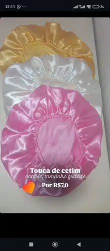 Touca de cetim
