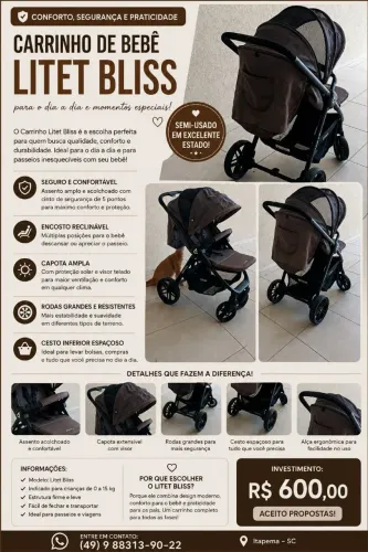 Vende-se carinho de bebê