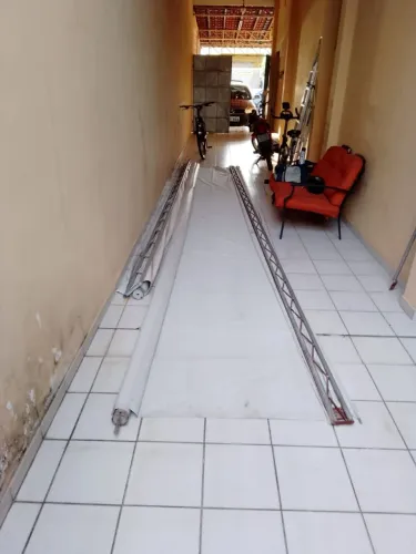 Toldo retrátil cortina completo 6m de comprimento por 2m de largura 