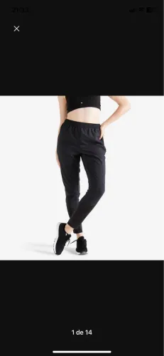 Calça Feminina de Treino FPA 100 Domyos Preta