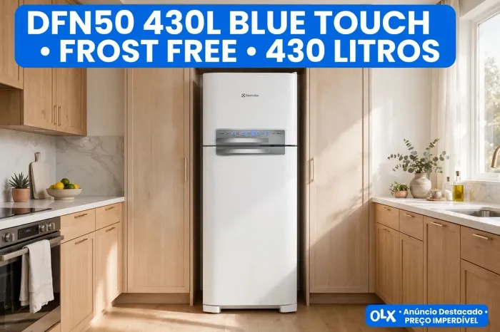 GELADEIRA ELETROLUX BLUE TOUCH 430L