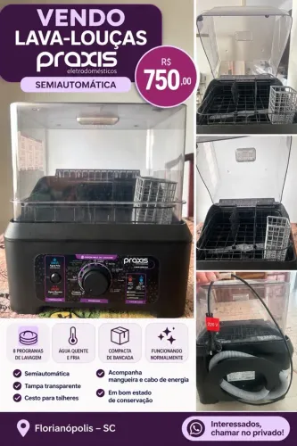 Lava louça semi automática Praxis