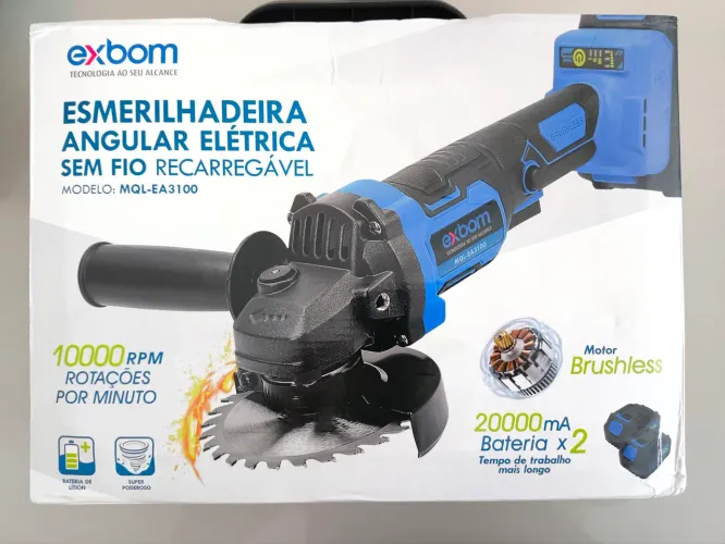 Esmerilhadeira a bateria 48V Maleta e Acessórios 