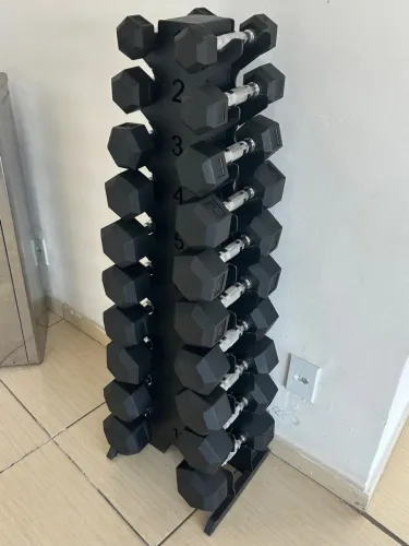 Kit de halteres cromado super novos
