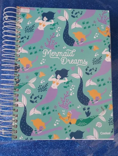 Caderno 20 matérias feminino mermeid