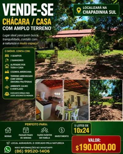 Venda ou troca. Chácara chapadinha sul 