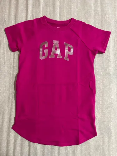 vestido gap kids rosa 6-7 anos