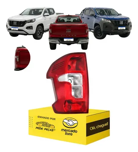 Lanterna Sinaleira Esquerda Fiat Titano 2025 2026 Sem Led Esquerdo/motorista Vermelho