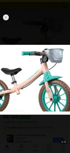 Bicicleta de equilíbrio de 2 a 4 anos 