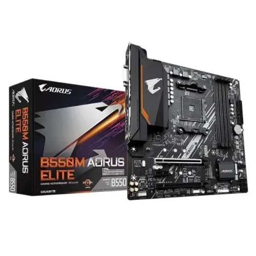 Promoção Placa Mãe B550M Aorus Elite Gigabyte Rev 1.3 AMD AM4, MATX, DDR4 Pc gamer