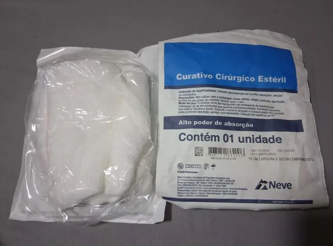 Curativo cirúrgico estéril 15x60 neve caixa com 60 unidades