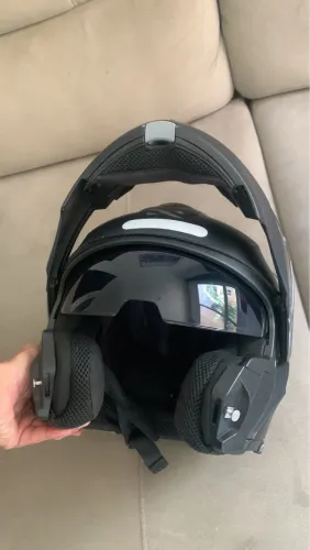 Capacete Norisk preto fosco tamanho 60 articulavel novo