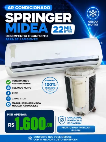 Ar condicionado Splinger midea 22 mil btus