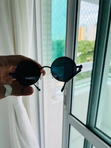 Óculos Ray-Ban Round Metal RB3447 Preto Original - Ótimo Estado