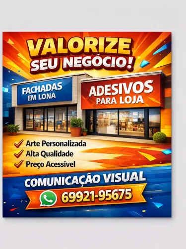Fachada em lona e adesivo