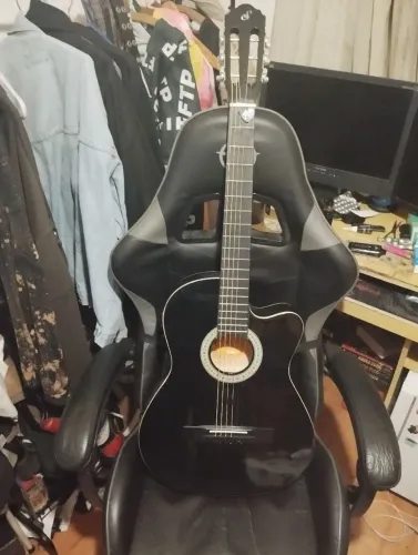 Violão Start Giannini elétrico preto 