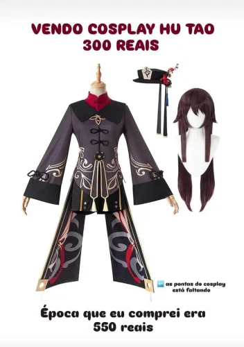 Vendo cosplay (completo) da hu tao por 300 reais