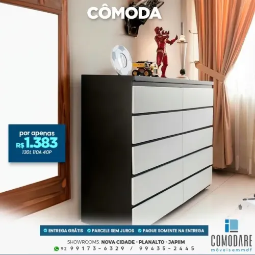 Cômoda 10 Gavetas R$ 1.383