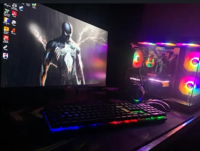 PC Gamer Completo | Ryzen 5 5500 + RTX 3060 Ti | 16GB RAM | SSD 1TB | Monitor 180Hz