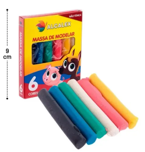 Kit 5 Massinhas de Modelar Infantil 6 Cores 90g | Educativo