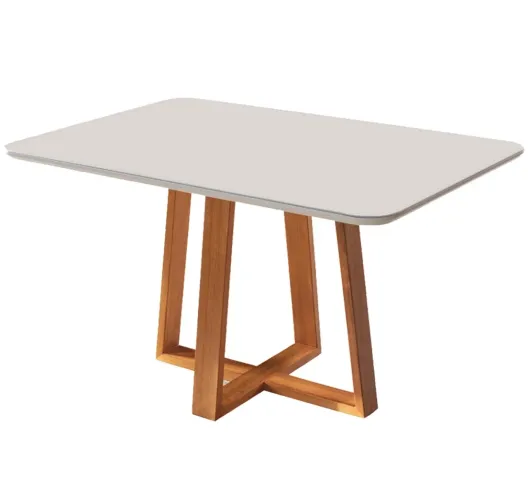 Mesa Jantar Atenas 120x80cm Base Madeira p5