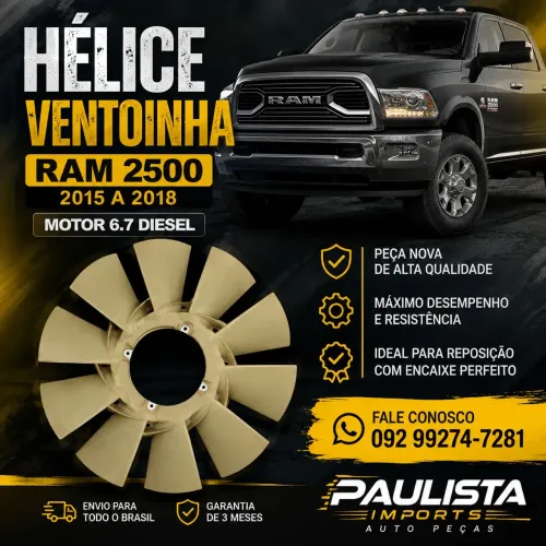 Helice Ventoinha Ram 2500 3500 2015 2016 2017 2018
