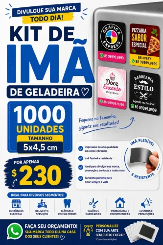 Kit imã de geladeira