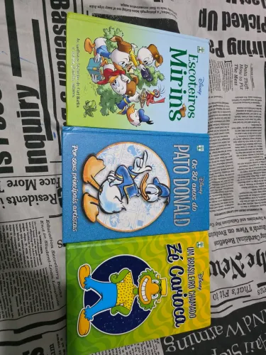 Livros disney pato donald, ze carioca e escoteiros mirins