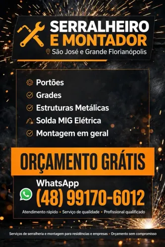 Realizamos todos os tipos de trabalhos de soldagem e montagem. 