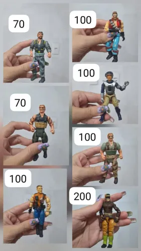 Figures bonecos antigos comando em ação gi ai joe sos comandos (leia descrição)