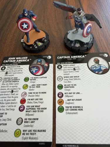 Lote miniaturas Capitão América Heroclix