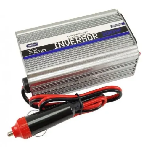 Inversor automotivo 200w 12v 127v conversor tomada pra carro 200 watts potencia