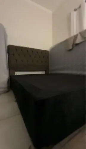 Box e cabeceira de casal, não acompanha colchão