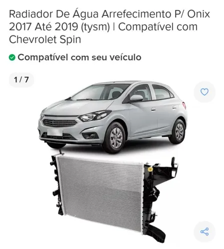 Vende se Radiador novo! Compatíveis com spin,Onix plus, Cobalt 