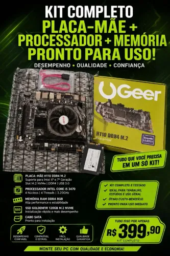 Kit Upgrade Intel Core i3 8ª Geração - Pronto para Montar!