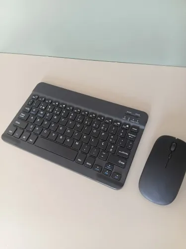 Teclado + Mouse Sem Fio Bluetooth Preto