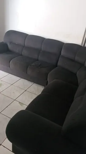 Sofá Preto 3 partes