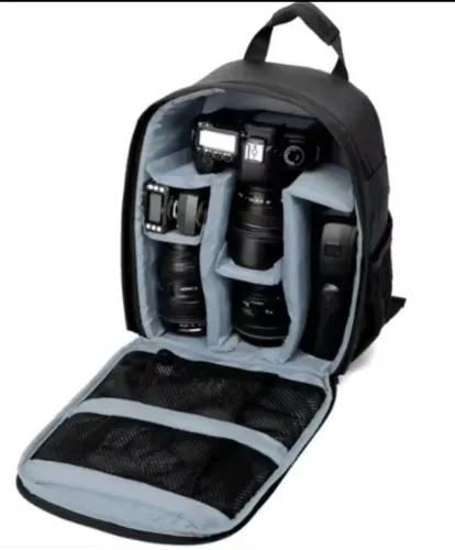 Mochila multifuncional para câmera fotográfica