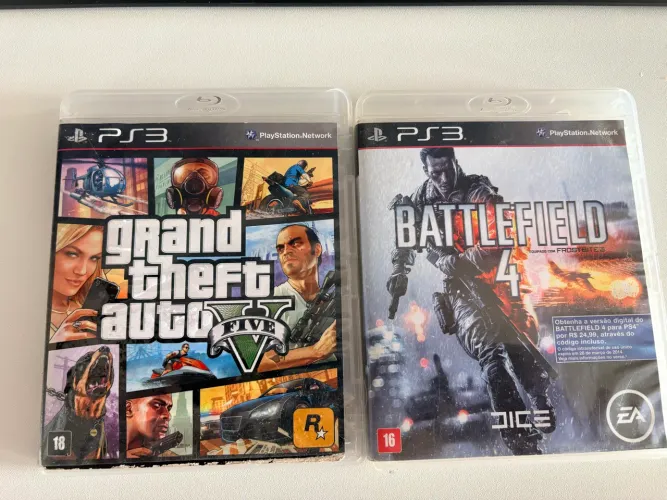 GTA 5 e BATTLEFIELD 4 para PS3